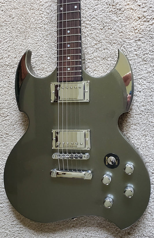 Samick Greg Bennett CA2 MS Metallic Silver Electric Guitar - New Hard Shell Case