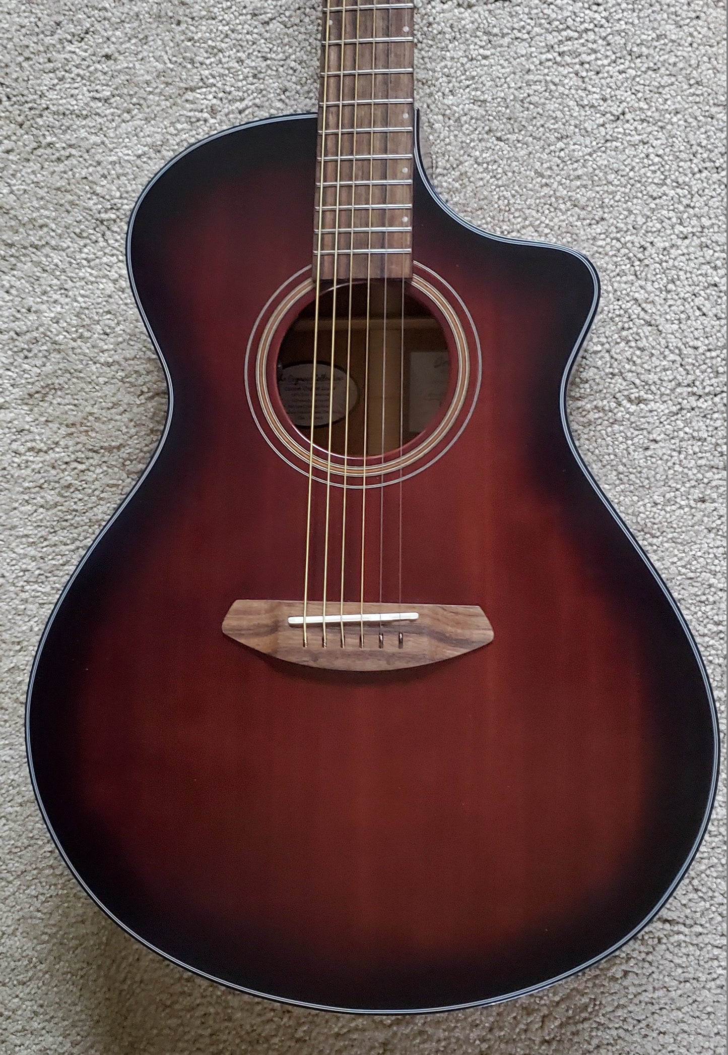 Breedlove Wildwood Concert Satin CE Whiskey Burst Acoustic Electric Guitar, New Taylor Case