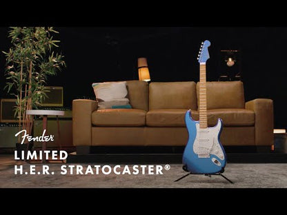 Fender Limited Edition H.E.R. Stratocaster Electric Guitar, Blue Marlin, New Gig Bag