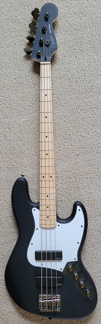 Fender Squier Contemporary Active Jazz Bass Guitar HH, Maple Neck, Flat Black Finish