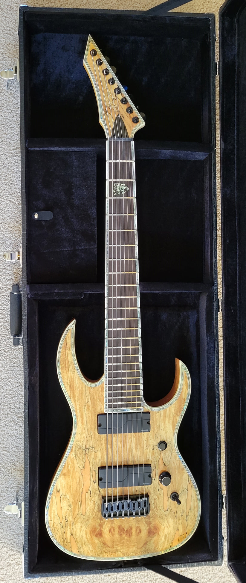 B.C. Rich Shredzilla Extreme 8 String Exotic Electric Guitar, Spalted ...