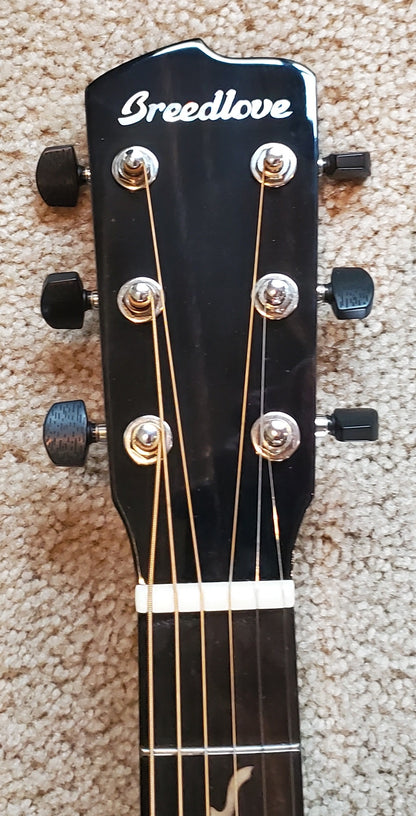 Breedlove Jeff Bridges Concert Copper E Acoustic Electric Guitar, New Taylor Case