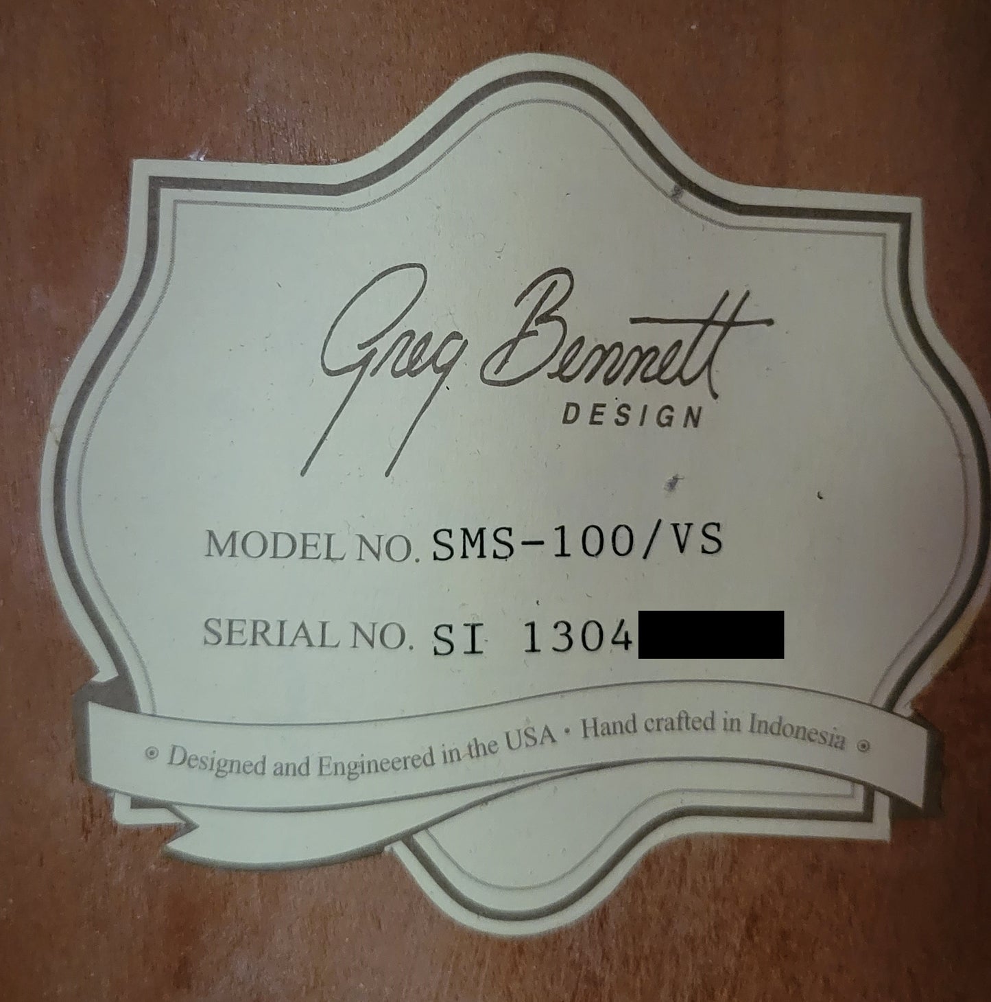 Samick Greg Bennett Design SMS-100/VS Acoustic Guitar, Vintage Sunburst, New Old Stock