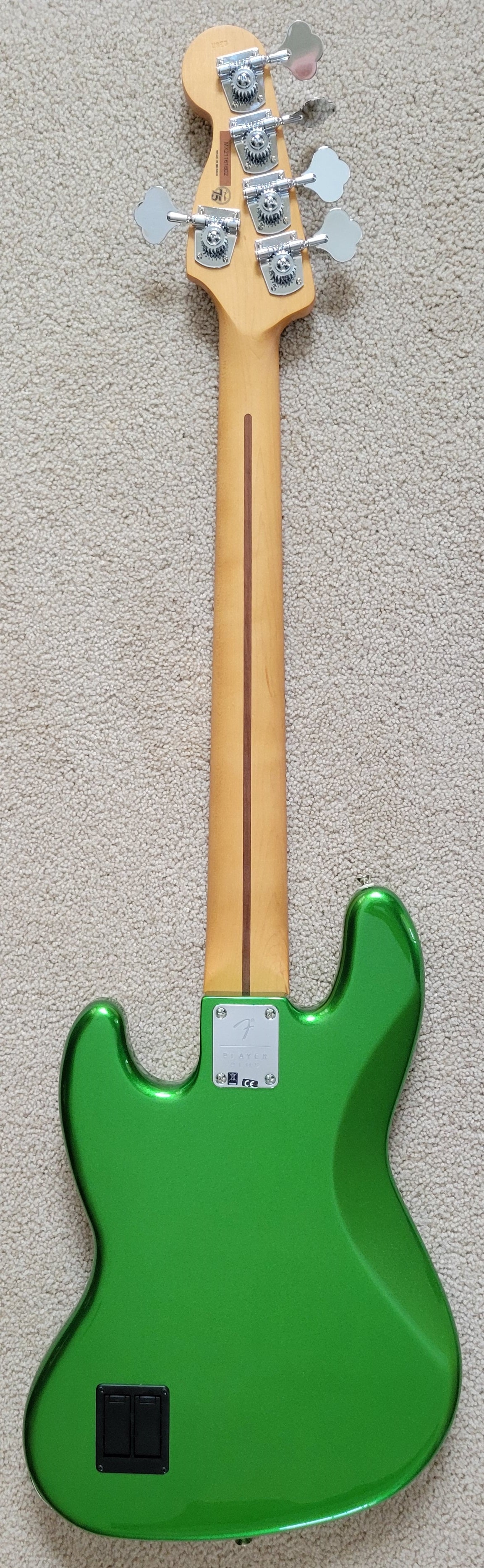 Fender Player Plus Jazz Bass V 5 String Electric Guitar, Cosmic Jade, New Gig Bag