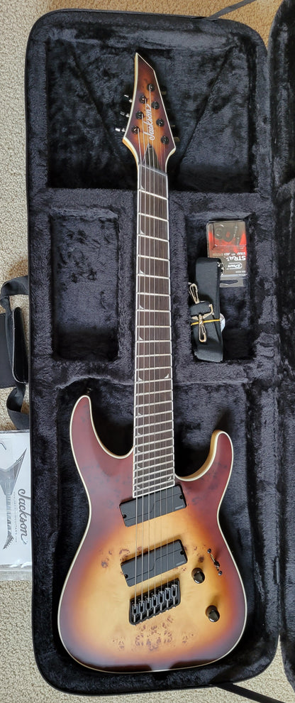 Jackson Concept Series Soloist SLAT7P HT MS Electric Guitar, Jackson Foam Core Case