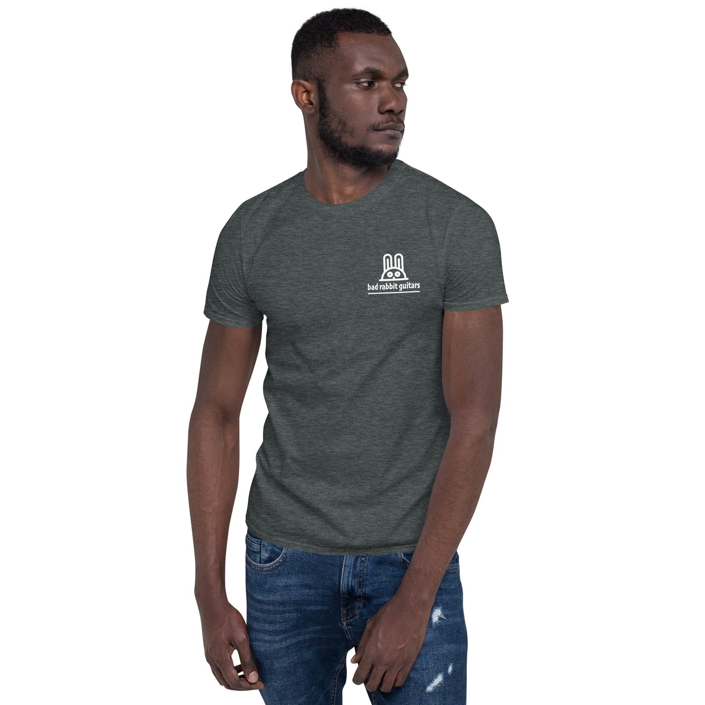 Unisex Soft-Style T-Shirt (Sport Grey) with smaller logo