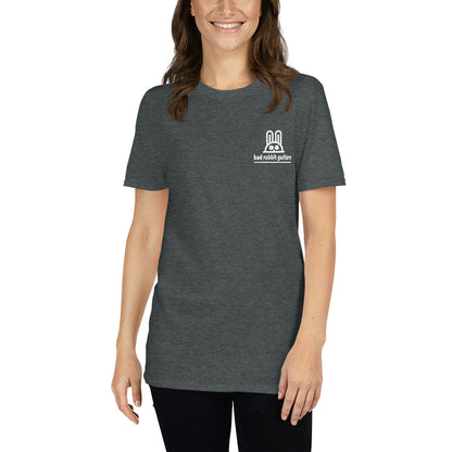 Unisex Soft-Style T-Shirt (Sport Grey) with smaller logo