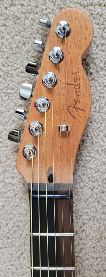 Fender American Acoustasonic Telecaster Acoustic Electric Guitar, B-Stock, Black Finish, New Gig Bag