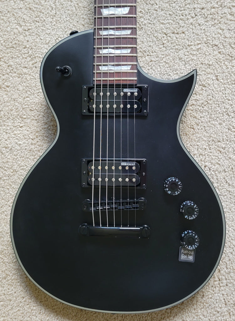 ESP LTD EC-257 7-string Electric Guitar, Satin Black, New Gibson